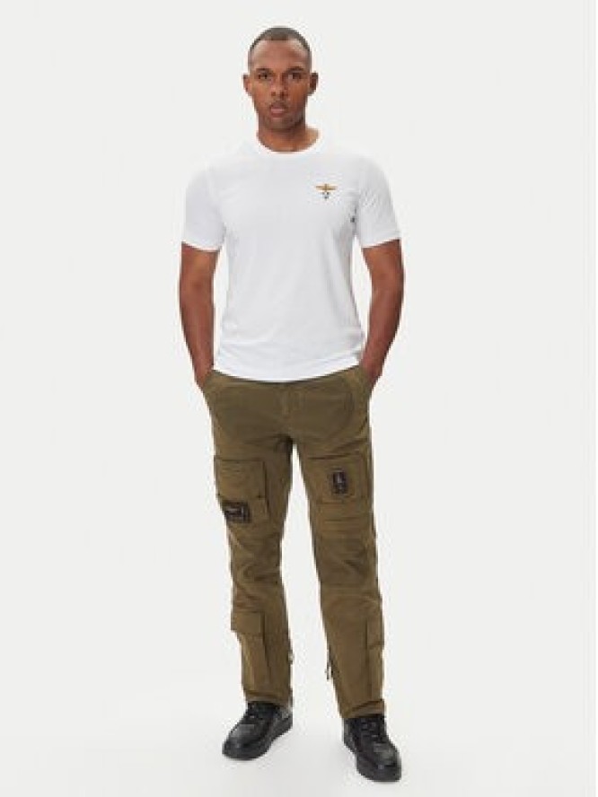 Aeronautica Militare Spodnie materiałowe 252PA1387UCT0149 Zielony Regular Fit