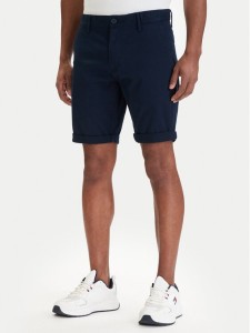 Tommy Jeans Szorty materiałowe Scanton DM0DM22852 Granatowy Slim Fit