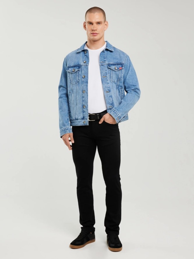 Jeansy męskie skinny czarne Jeffray 915