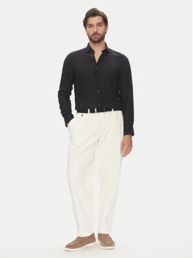 Marc O'Polo Koszula 524 7428 42460 Czarny Shaped Fit