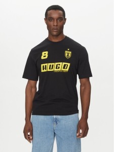 HUGO T-Shirt Nebulop 50541252 Czarny Regular Fit