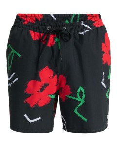 Szorty kąpielowe dla Mężczyzn STRETCH PRINTED VOLLEY 16" Brązowy