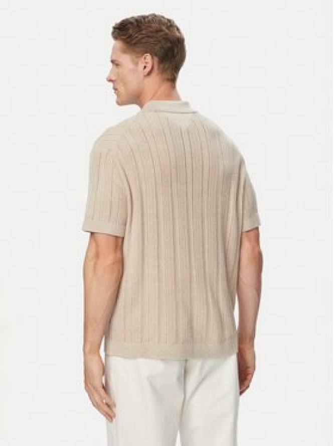 Tommy Hilfiger Koszula Pointelle MW0MW43249 Beżowy Regular Fit