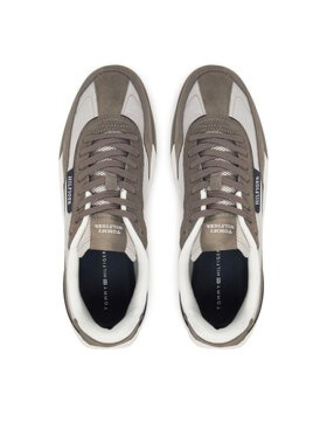 Tommy Hilfiger Sneakersy Retro Runner Nylon Mix FM0FM05523 Beżowy