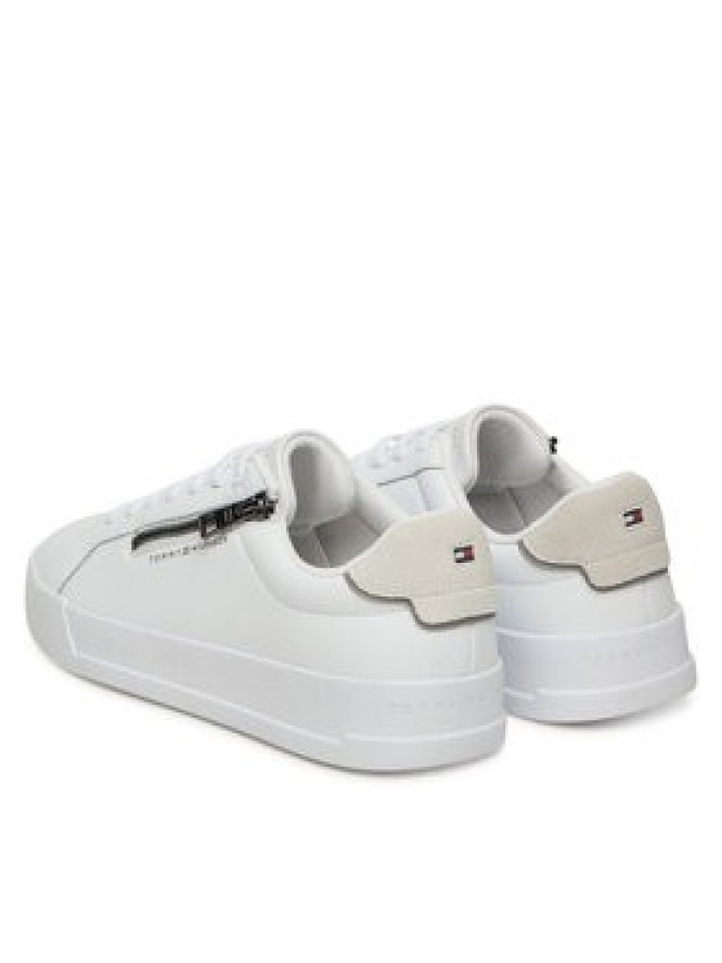 Tommy Hilfiger Sneakersy Th Court Zip FM0FM05730 Biały