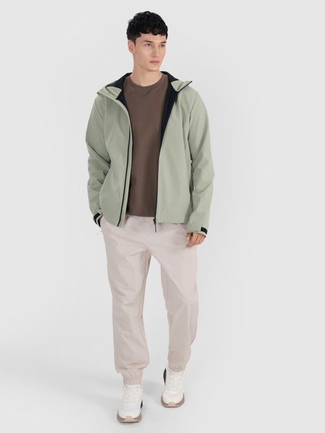 4F Kurtka softshell wiatroodporna membrana 5000 męska - oliwkowa/khaki 3XL