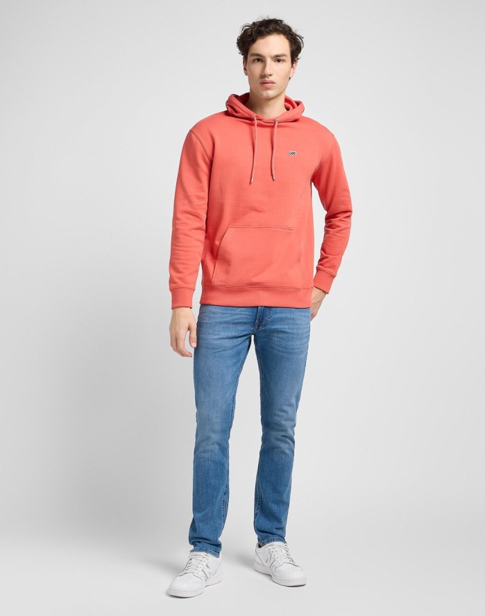 MĘSKA BLUZA Z KAPTUREM LEE PLAIN HOODIE POPPY 112353275 L80Y015640