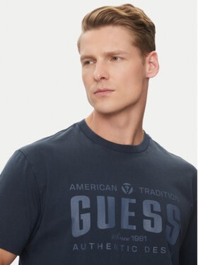 Guess T-Shirt M5GI27 KBW41 Granatowy Regular Fit