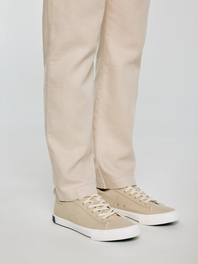 sneakersy męskie niskie beżowe tt174293 801