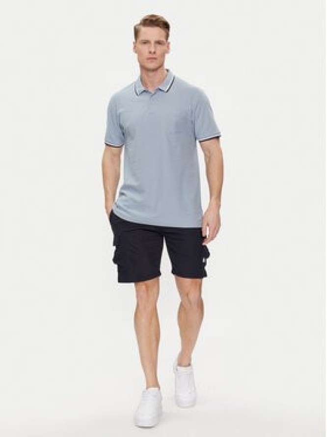 Brave Soul Szorty sportowe MSRT-516FALCO Granatowy Slim Fit