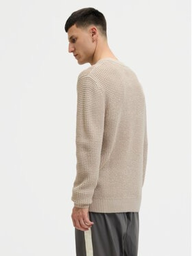 Jack & Jones Sweter Global 12287594 Beżowy Regular Fit