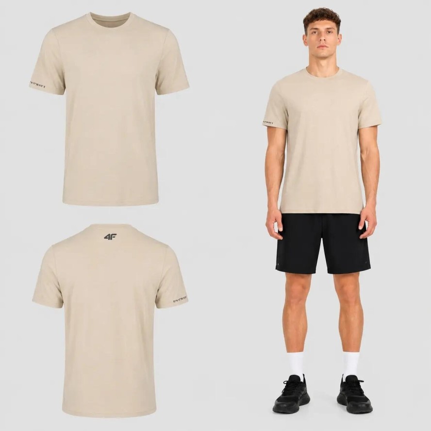 KOSZULKA MĘSKA 4F T-SHIRT BAWEŁNIANY SPORTOWY NA CO DZIEŃ M3322 SS26