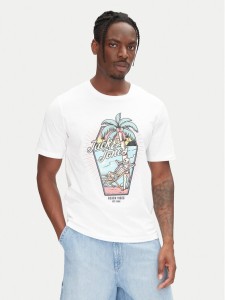 Jack & Jones T-Shirt Eljah 12268472 Biały Relaxed Fit