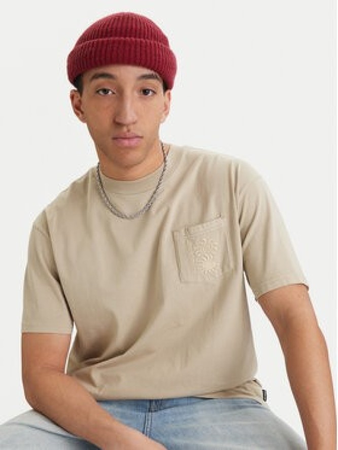 Quiksilver T-Shirt Oxni EQYKT04413 Beżowy Comfort Fit