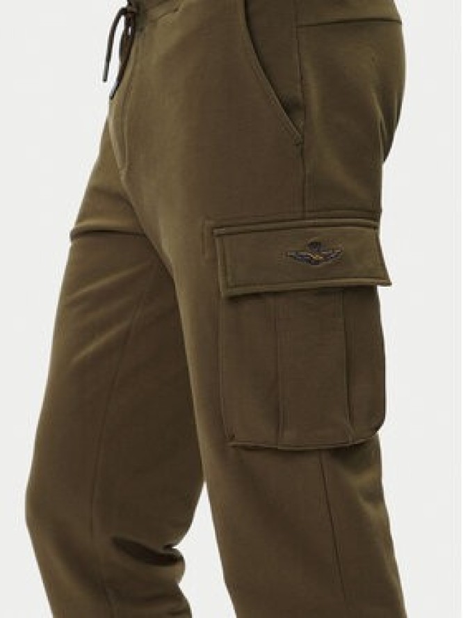 Aeronautica Militare Spodnie dresowe 252PF1010UF00662 Zielony Regular Fit