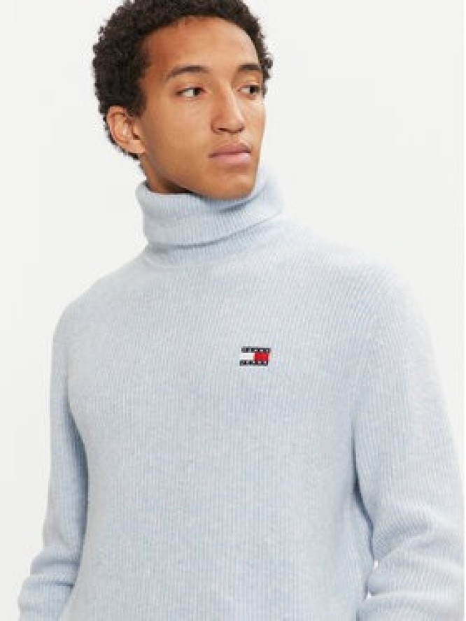 Tommy Jeans Golf DM0DM20602 Błękitny Slim Fit