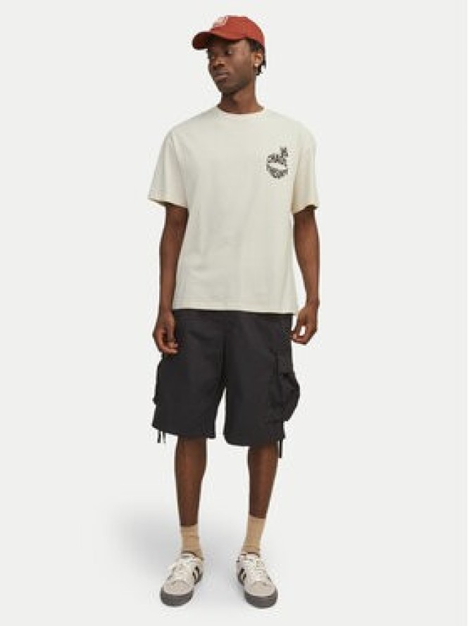 Jack & Jones T-Shirt Jorfrutti 12256926 Écru Wide Fit