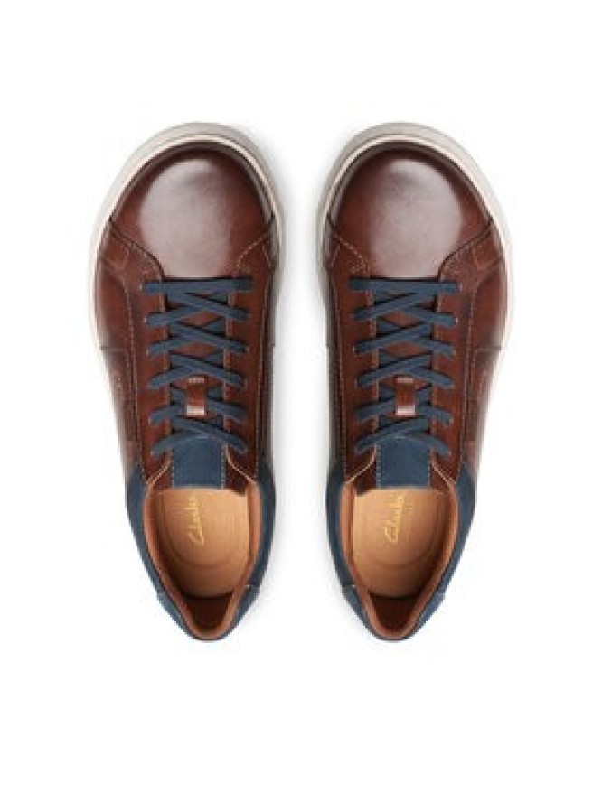 Clarks Sneakersy Mapstone Lace 26176886 Brązowy