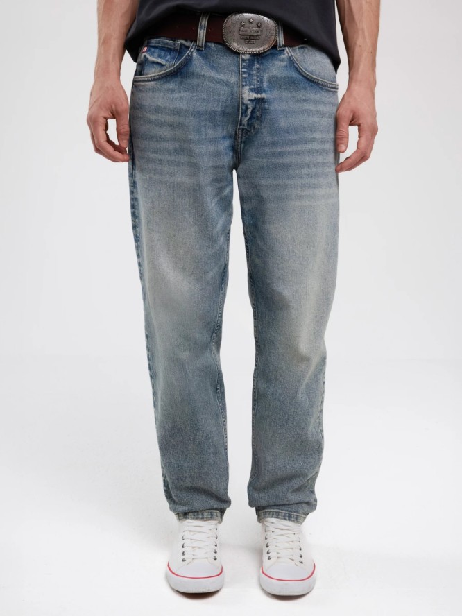 Jeansy męskie niebieskie Ates 413