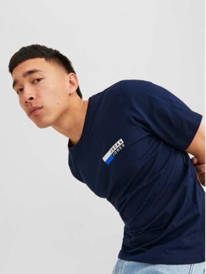 Jack & Jones T-Shirt Corp 12233999 Granatowy Standard Fit