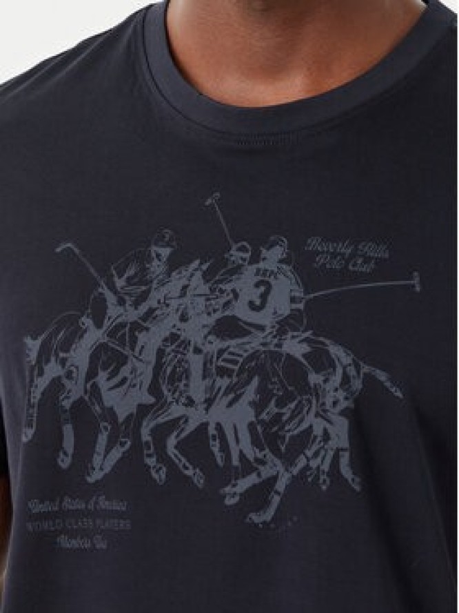 Beverly Hills Polo Club T-Shirt P-SS26M-TS101 Granatowy Regular Fit