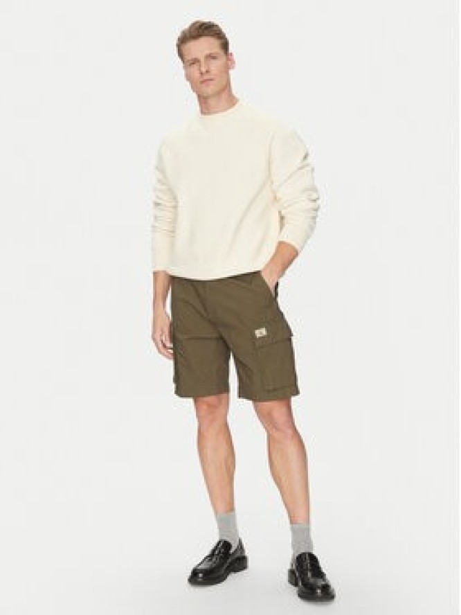Calvin Klein Jeans Szorty materiałowe J30J327376 Khaki Regular Fit