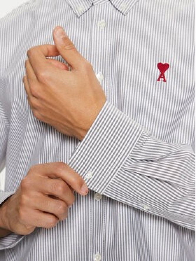 AMI Paris Koszula BFUSH063.CO0087 Szary Regular Fit