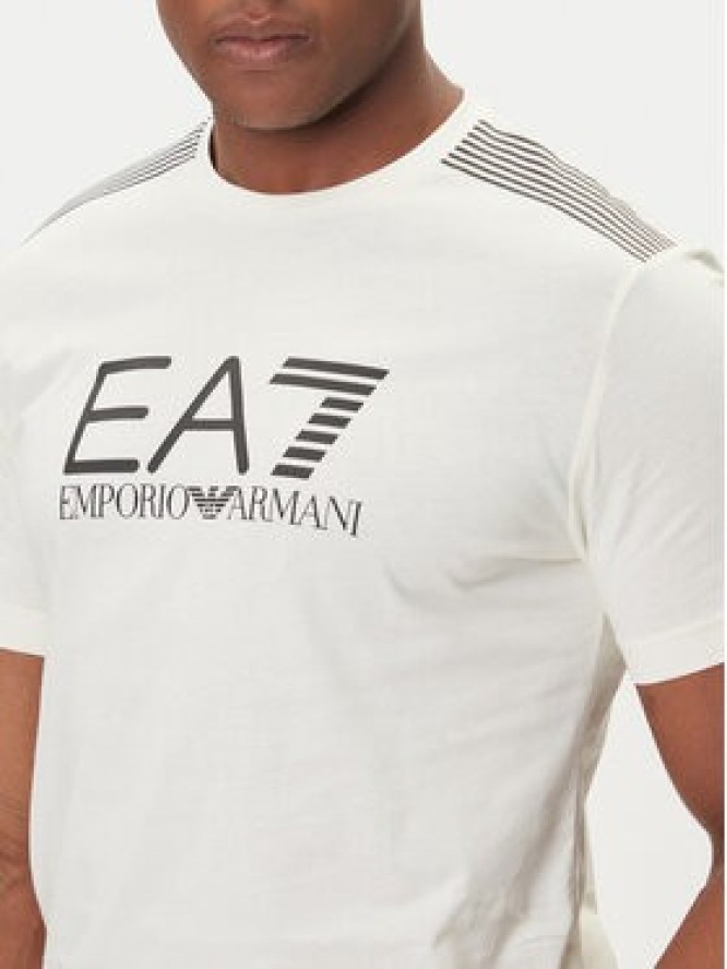 EA7 Emporio Armani T-Shirt 7M000961 AF10375 U1105 Beżowy Regular Fit