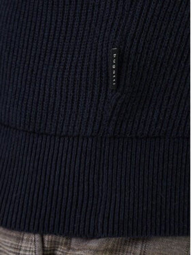 Bugatti Sweter 7500-85525D Granatowy Regular Fit