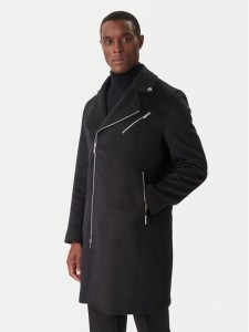 KARL LAGERFELD Płaszcz wełniany 455015 554751 Czarny Regular Fit