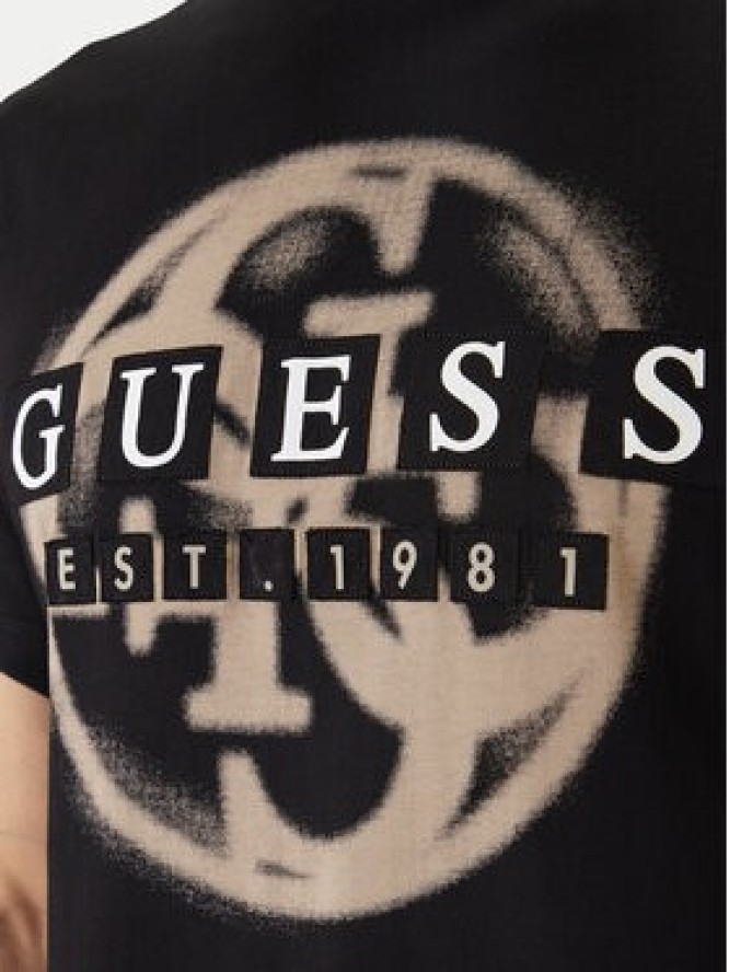 Guess T-Shirt M6GI09 K2989 Czarny Regular Fit