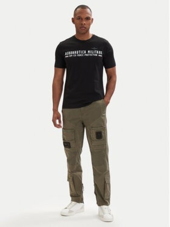 Aeronautica Militare T-Shirt 261TS1942UJ00538 Czarny Regular Fit