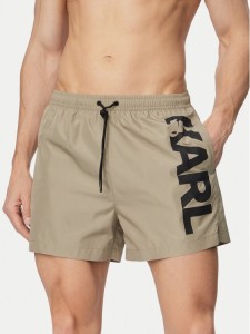 KARL LAGERFELD Szorty kąpielowe A1M46013 Beżowy Regular Fit