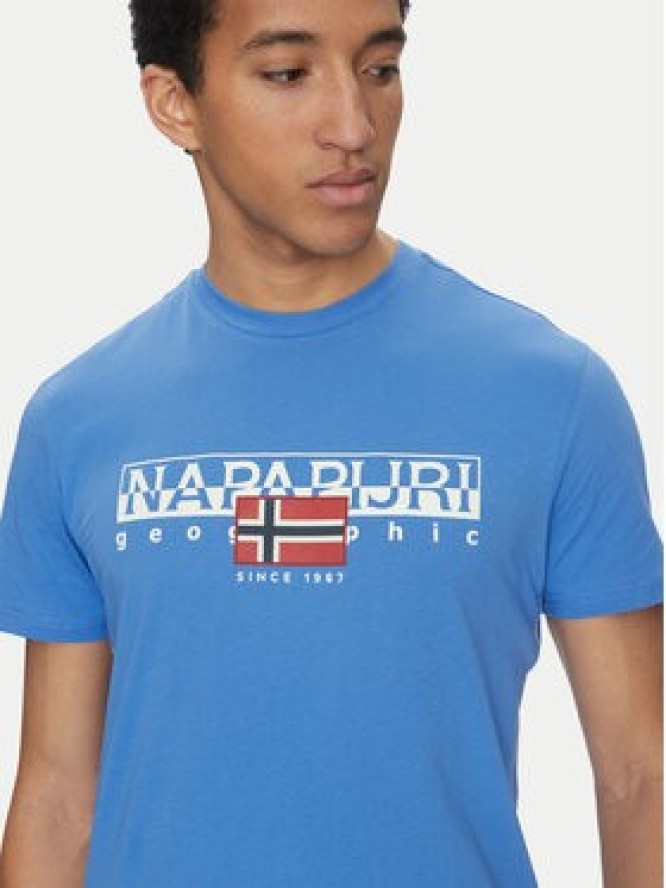 Napapijri T-Shirt S-Aylmer NP0A4HTO Niebieski Regular Fit