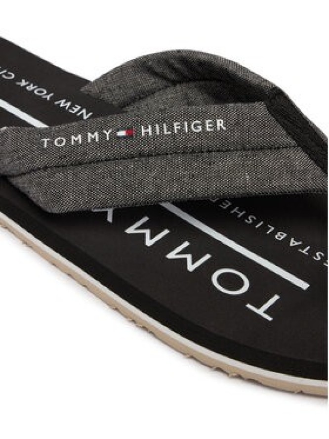 Tommy Hilfiger Japonki Hilfiger Chambray Beach Sandal FM0FM05751 Szary