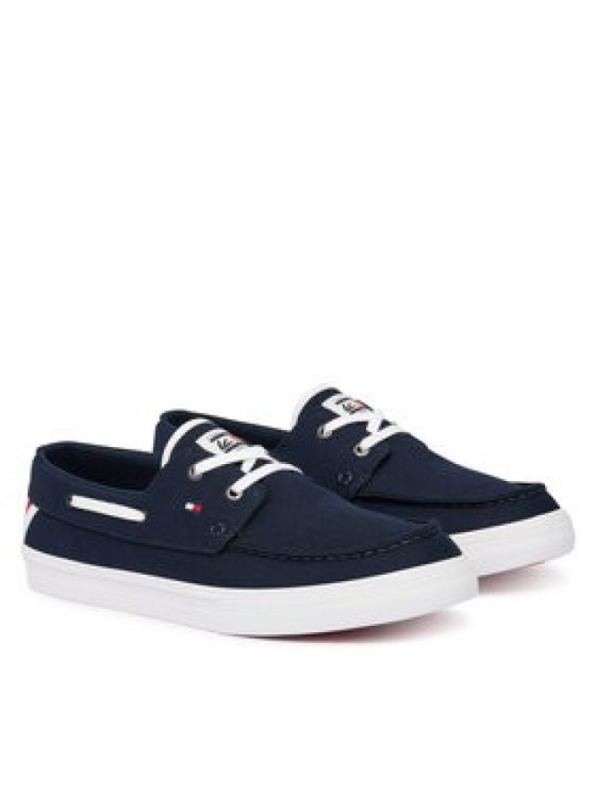 Tommy Hilfiger Tenisówki Th Boat Vulc Sneaker Canvas FM0FM05877 Granatowy