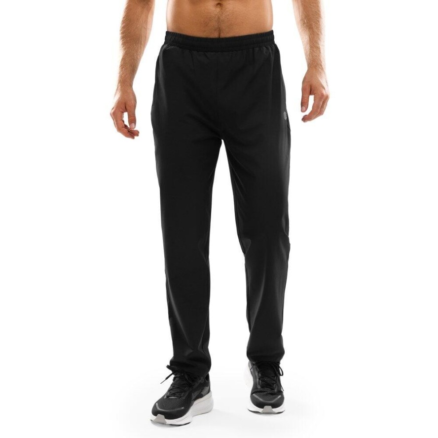 Męskie spodnie dresowe o luźnym kroju Fitness Siroko Function Black