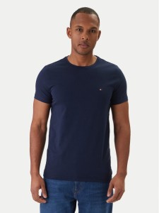 Tommy Hilfiger T-Shirt MW0MW10800 Granatowy Slim Fit