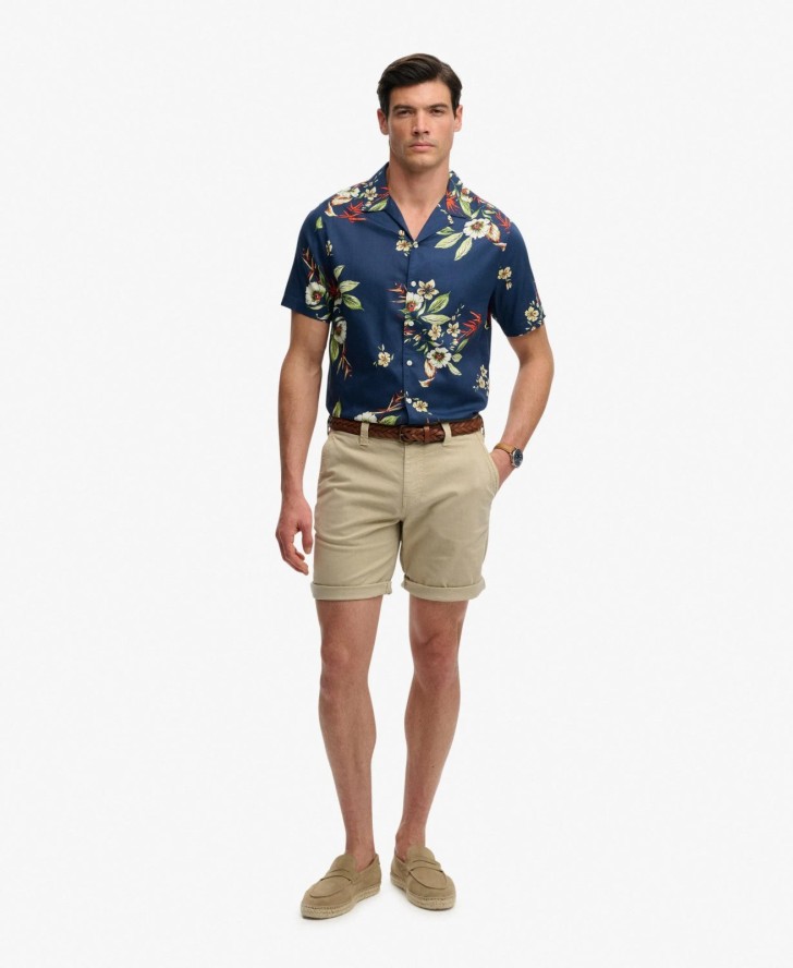 superdry Utility Chino Shorts — Straight Fit, Overcast Beige