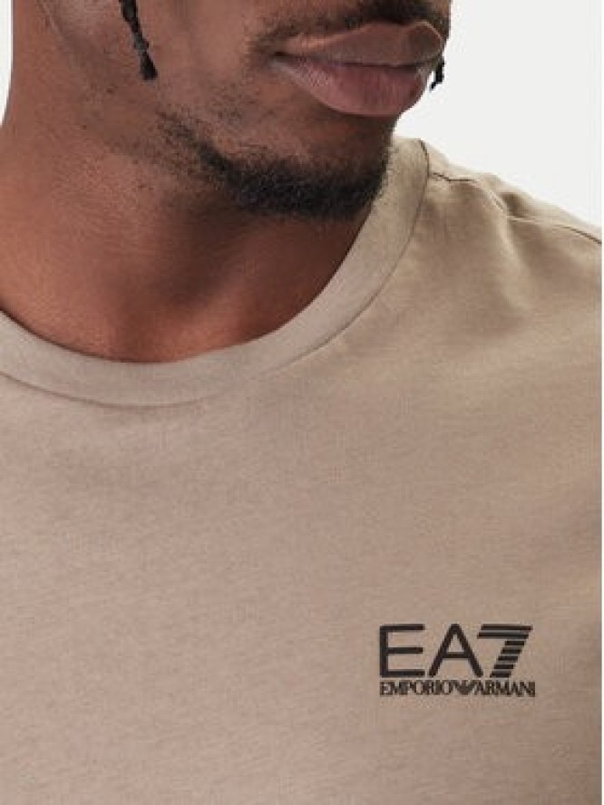 EA7 Emporio Armani T-Shirt 8NPT25 PJVPZ U6167 Beżowy Regular Fit