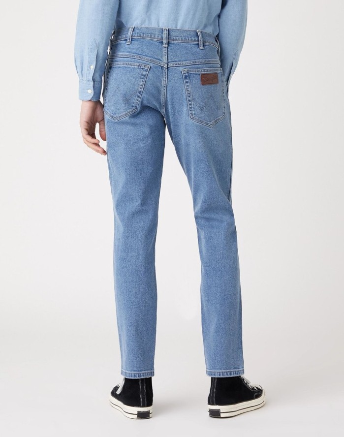 SPODNIE MĘSKIE WRANGLER TEXAS TAPER BLUE STONES W12TKP34F 112126548