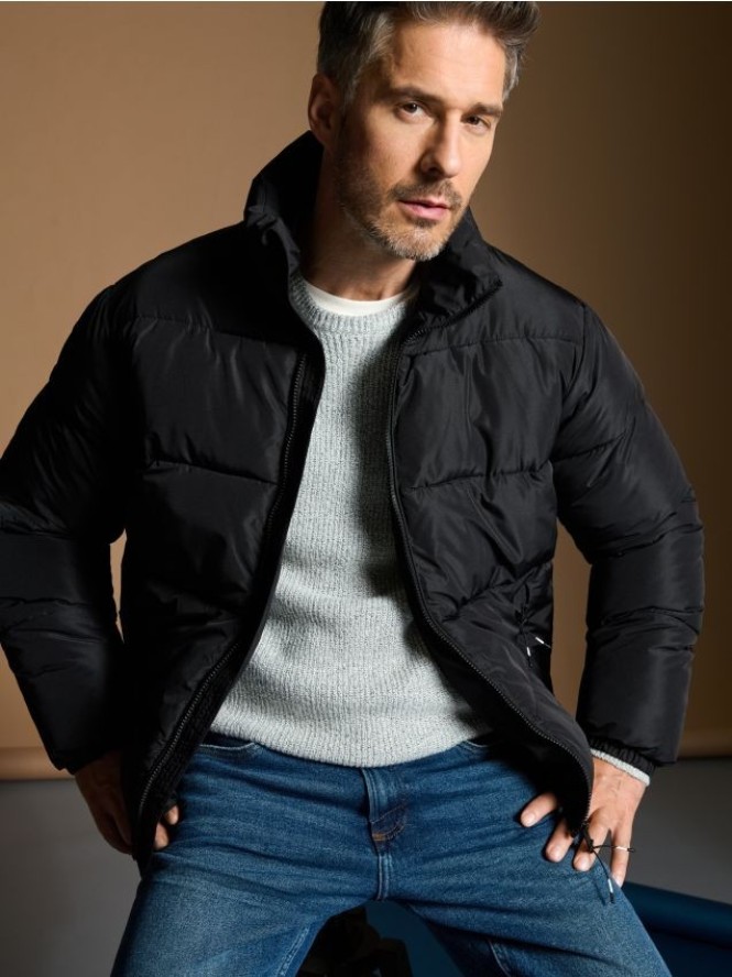 Kurtka pikowana - czarny