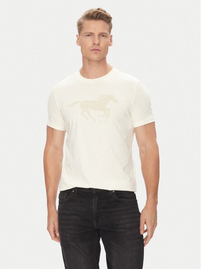 Mustang T-Shirt Austin 1016483 Beżowy Regular Fit