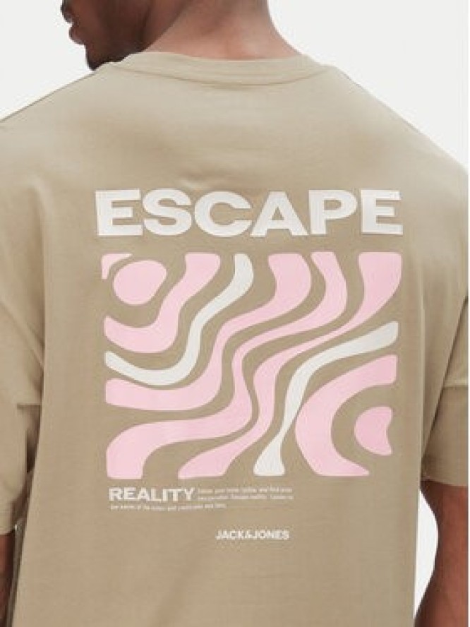 Jack & Jones T-Shirt Ames 12268471 Beżowy Relaxed Fit
