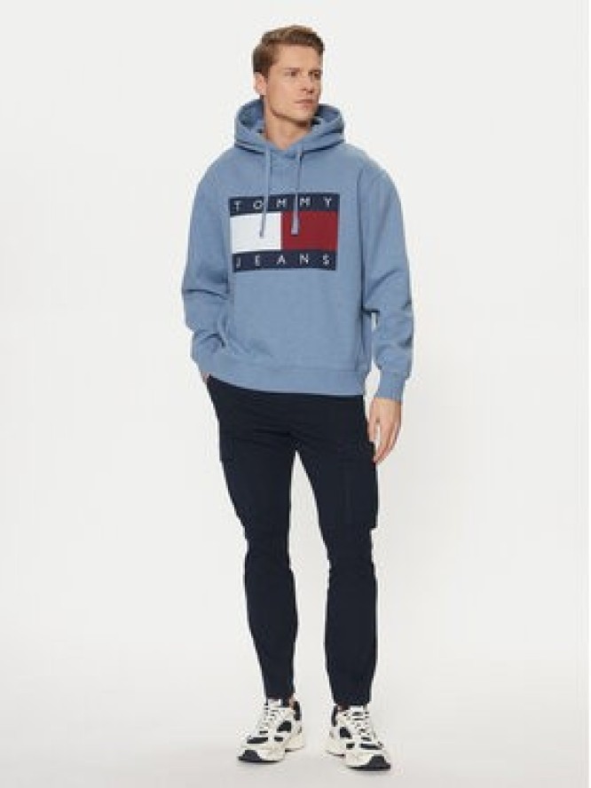 Tommy Jeans Bluza Flag DM0DM21174 Niebieski Regular Fit