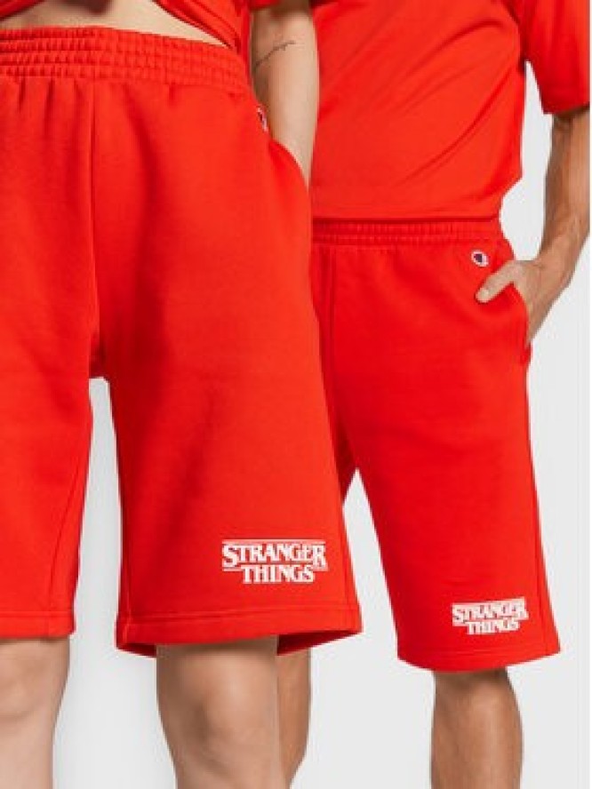 Champion Szorty sportowe Unisex STRANGER THINGS 217782 Czerwony Regular Fit