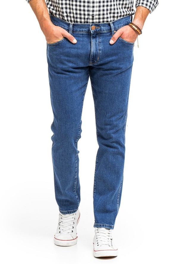 WRANGLER LARSTON MĘSKIE SPODNIE JEANSOWE COOL BLUE W18SKT32Q 112145868