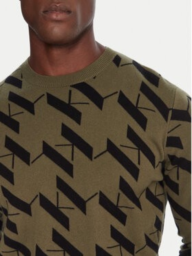 KARL LAGERFELD Sweter 655022 554305 Zielony Regular Fit
