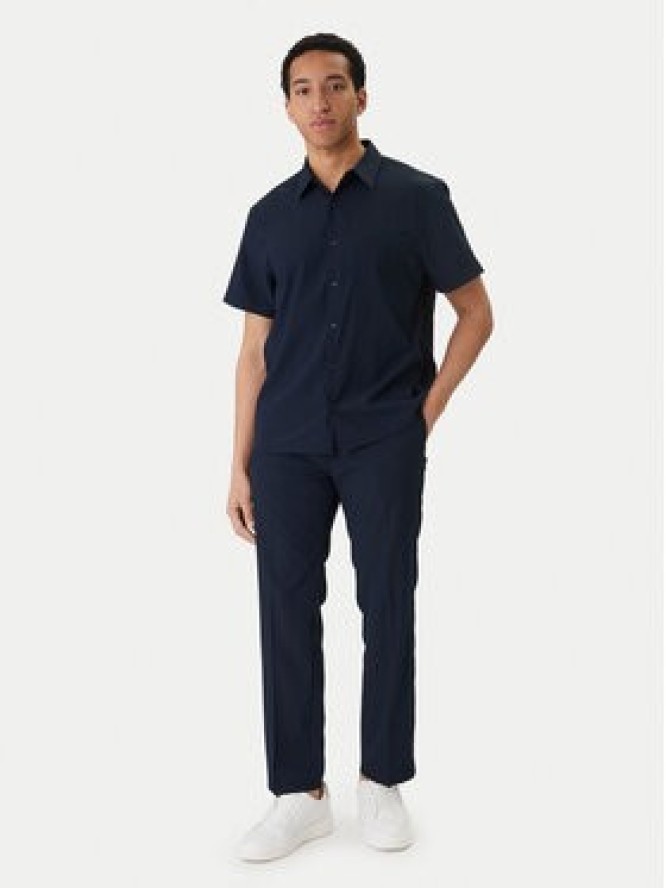 Calvin Klein Spodnie materiałowe LV04LF609G Granatowy Straight Fit