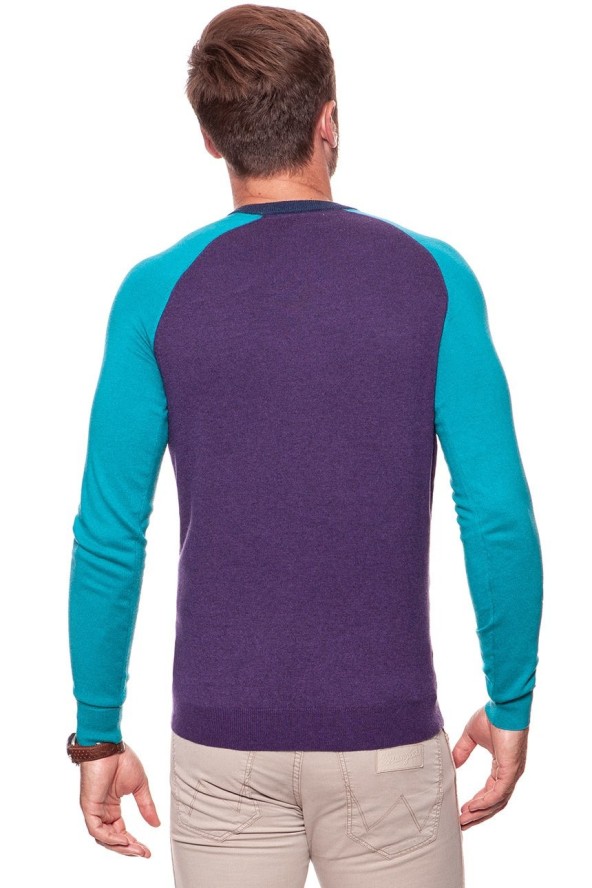 MĘSKI SWETER WRANGLER RAGLAN KNIT PURPLE PENNANT W86152PWT 112132310